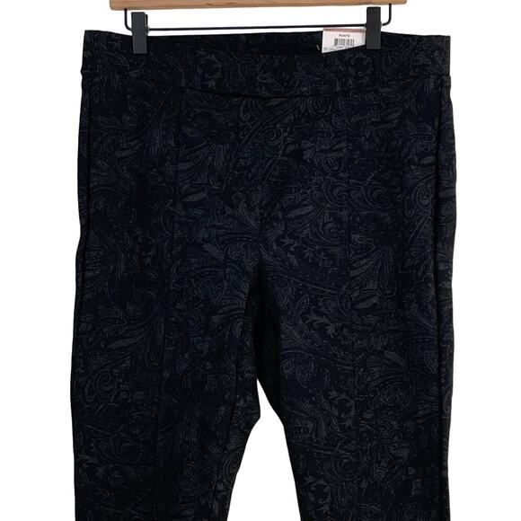 NEW Style & Co. Comfort Black Paisley Utopia Ponte Leggings Plus Size 14W Pants - Picture 5 of 9